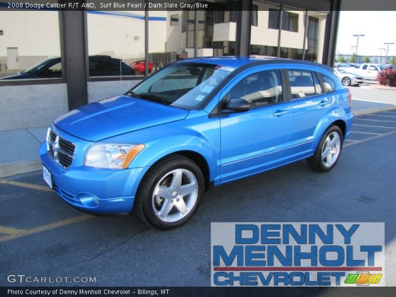 Surf Blue Pearl / Dark Slate Gray/Blue 2008 Dodge Caliber R/T AWD