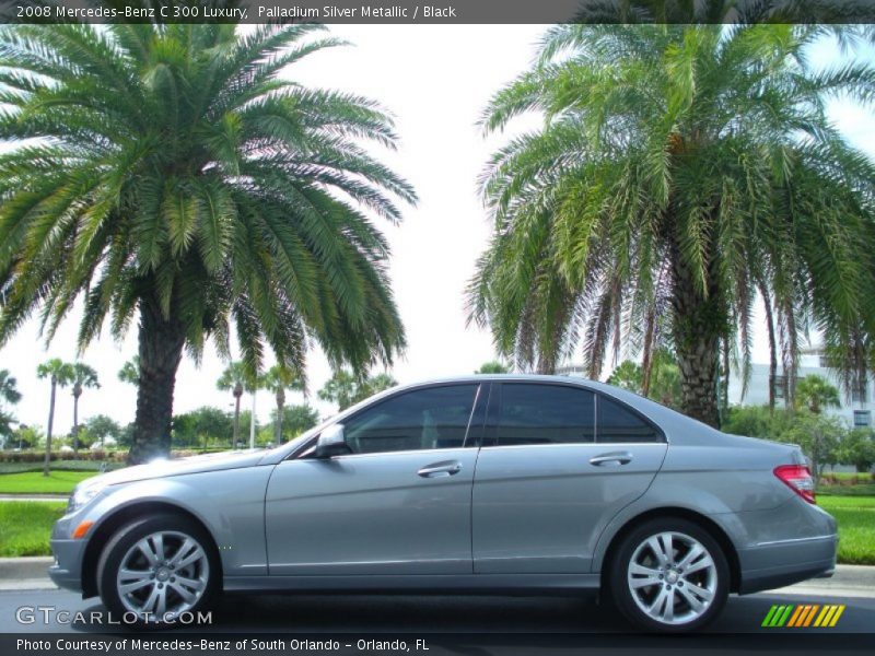 Palladium Silver Metallic / Black 2008 Mercedes-Benz C 300 Luxury