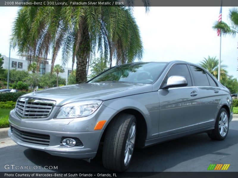 Palladium Silver Metallic / Black 2008 Mercedes-Benz C 300 Luxury