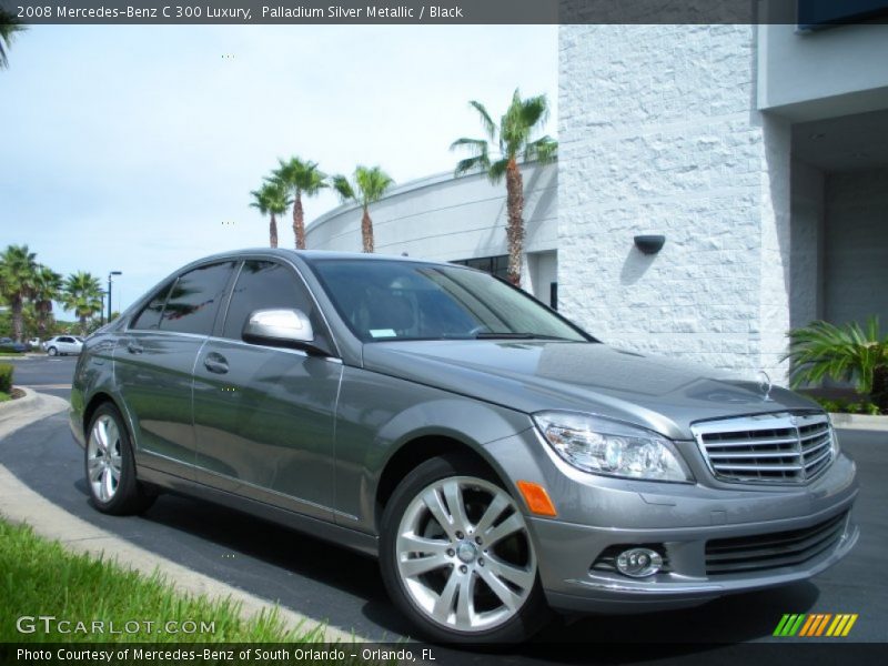 Palladium Silver Metallic / Black 2008 Mercedes-Benz C 300 Luxury