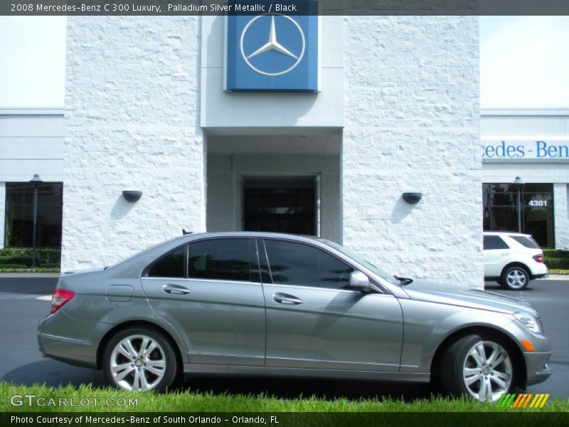 Palladium Silver Metallic / Black 2008 Mercedes-Benz C 300 Luxury