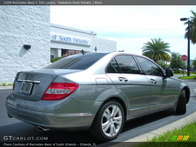 Palladium Silver Metallic / Black 2008 Mercedes-Benz C 300 Luxury