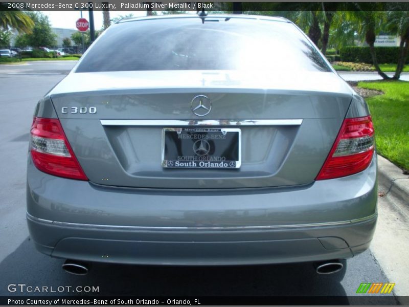 Palladium Silver Metallic / Black 2008 Mercedes-Benz C 300 Luxury