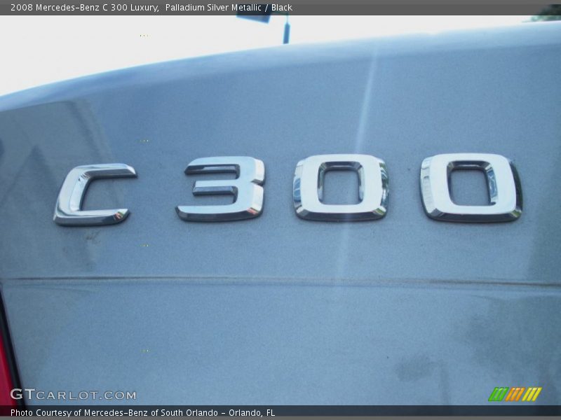 Palladium Silver Metallic / Black 2008 Mercedes-Benz C 300 Luxury