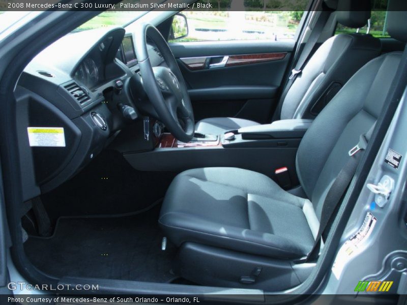 Palladium Silver Metallic / Black 2008 Mercedes-Benz C 300 Luxury
