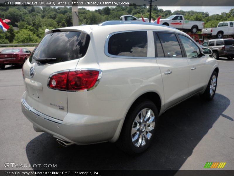 White Diamond Tricoat / Cashmere/Cocoa 2011 Buick Enclave CXL AWD