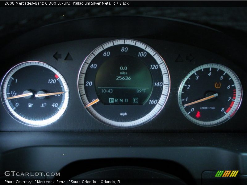 Palladium Silver Metallic / Black 2008 Mercedes-Benz C 300 Luxury