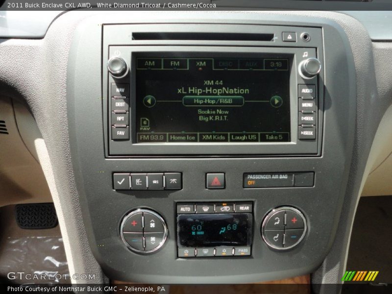White Diamond Tricoat / Cashmere/Cocoa 2011 Buick Enclave CXL AWD