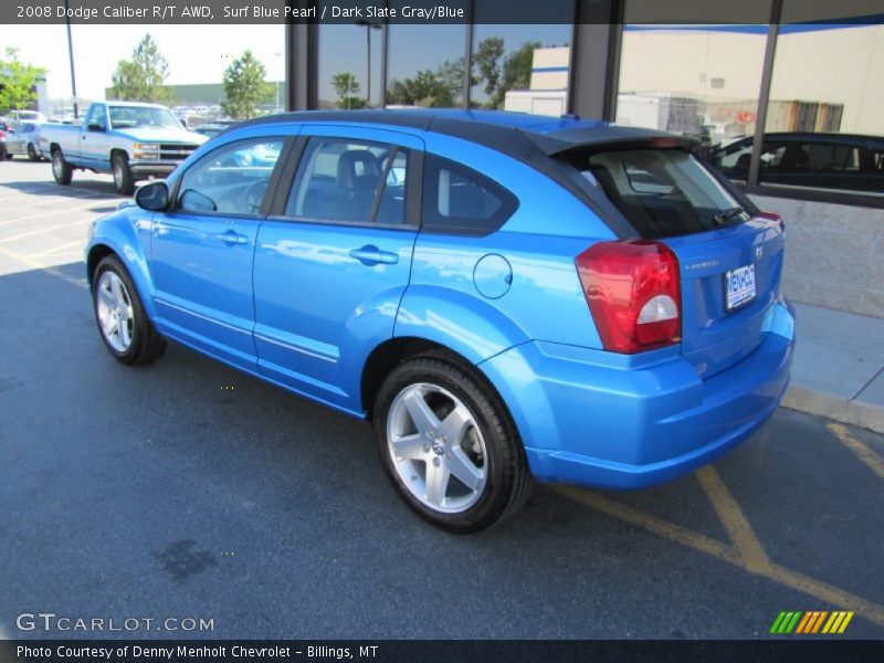 Surf Blue Pearl / Dark Slate Gray/Blue 2008 Dodge Caliber R/T AWD