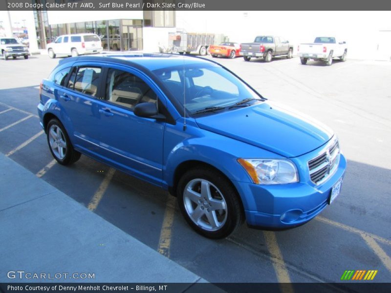Surf Blue Pearl / Dark Slate Gray/Blue 2008 Dodge Caliber R/T AWD