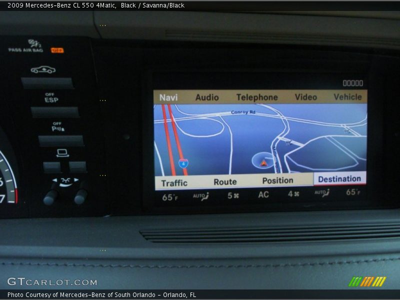 Navigation of 2009 CL 550 4Matic