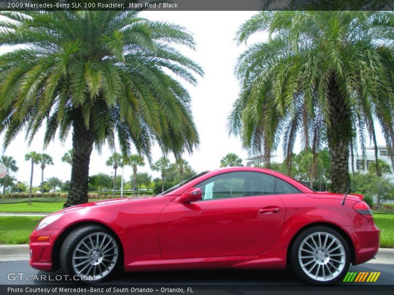 Mars Red / Black 2009 Mercedes-Benz SLK 300 Roadster