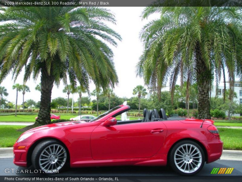 Mars Red / Black 2009 Mercedes-Benz SLK 300 Roadster