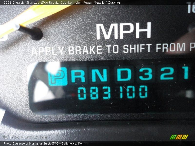 Light Pewter Metallic / Graphite 2001 Chevrolet Silverado 1500 Regular Cab 4x4