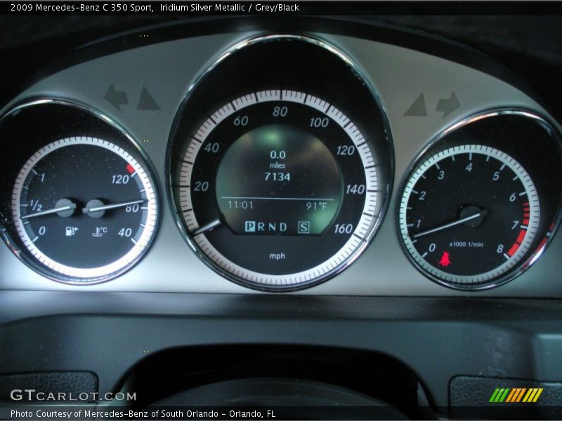 Iridium Silver Metallic / Grey/Black 2009 Mercedes-Benz C 350 Sport