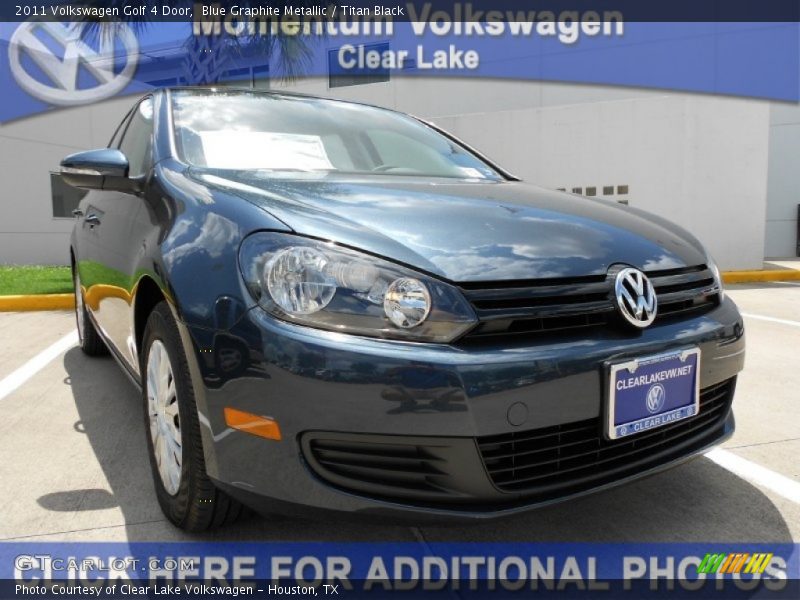 Blue Graphite Metallic / Titan Black 2011 Volkswagen Golf 4 Door