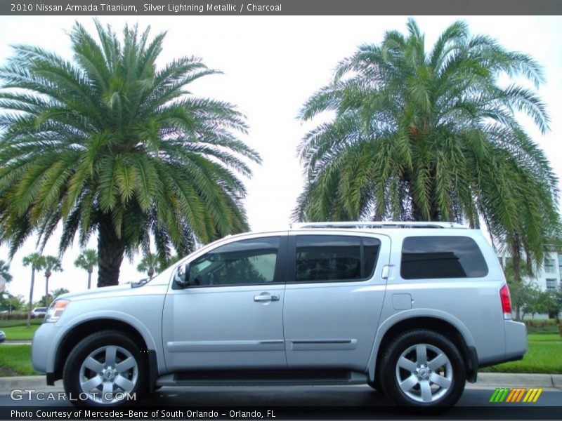 Silver Lightning Metallic / Charcoal 2010 Nissan Armada Titanium