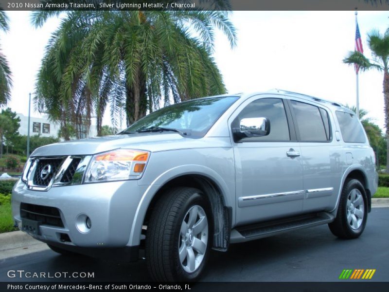 Silver Lightning Metallic / Charcoal 2010 Nissan Armada Titanium