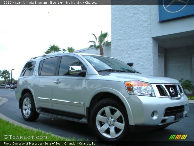 Silver Lightning Metallic / Charcoal 2010 Nissan Armada Titanium