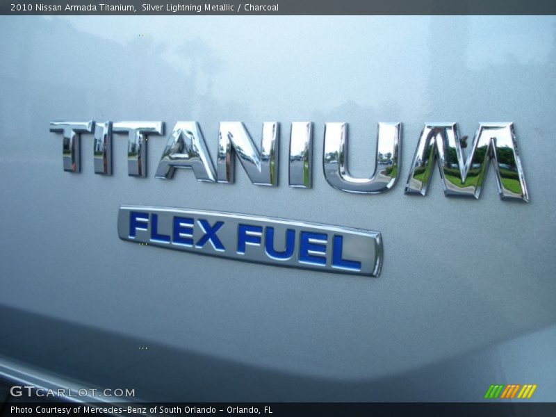 Silver Lightning Metallic / Charcoal 2010 Nissan Armada Titanium