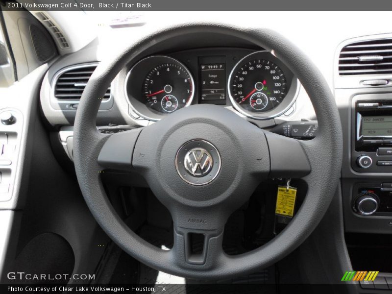 Black / Titan Black 2011 Volkswagen Golf 4 Door