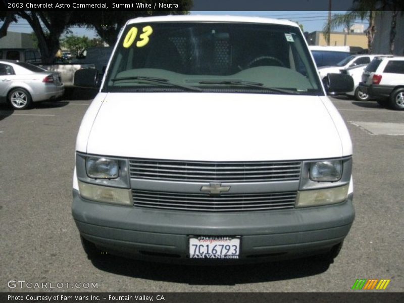 Summit White / Neutral 2003 Chevrolet Astro Commercial
