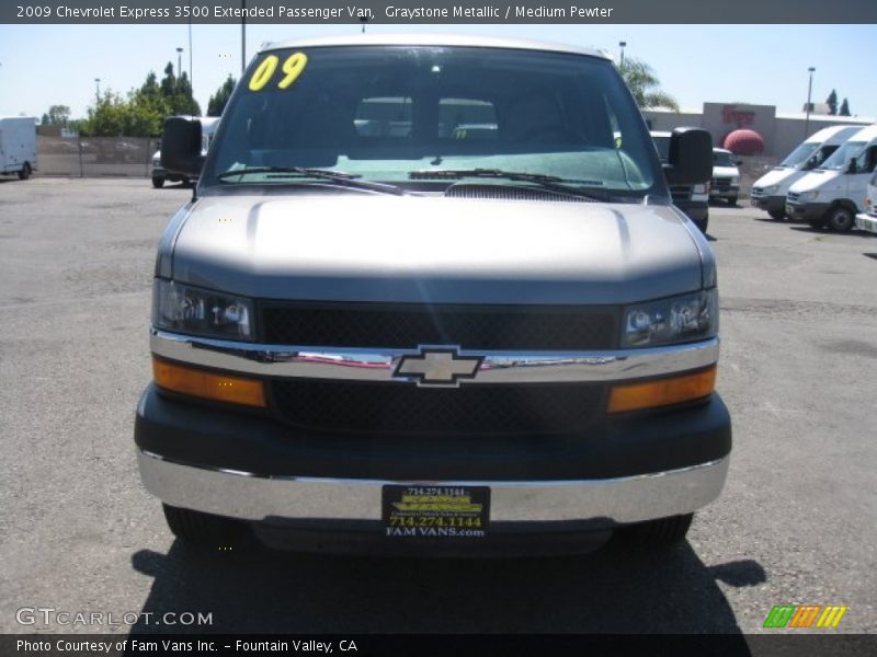 Graystone Metallic / Medium Pewter 2009 Chevrolet Express 3500 Extended Passenger Van