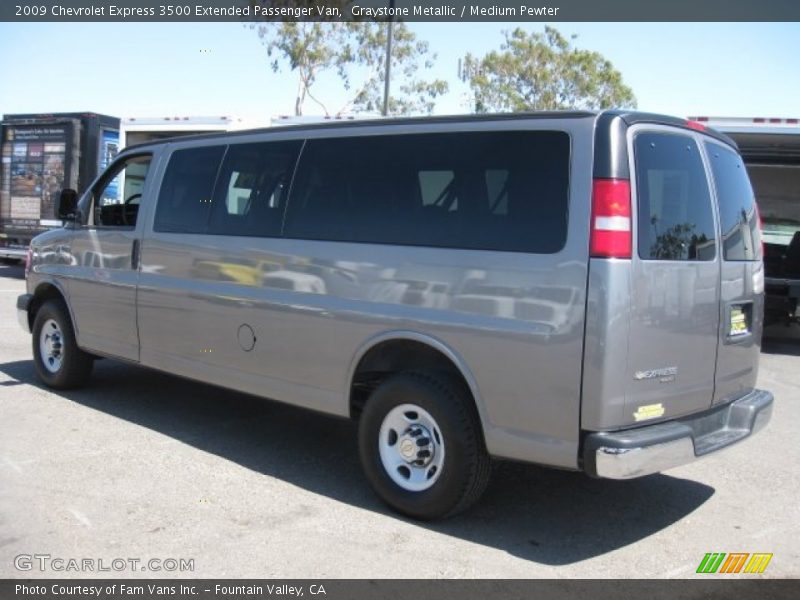 Graystone Metallic / Medium Pewter 2009 Chevrolet Express 3500 Extended Passenger Van