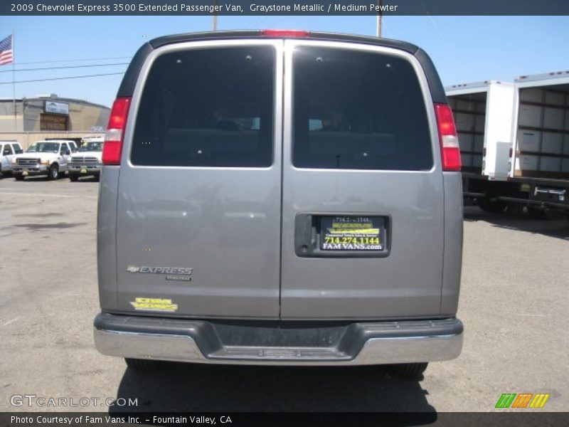 Graystone Metallic / Medium Pewter 2009 Chevrolet Express 3500 Extended Passenger Van