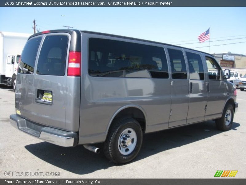 Graystone Metallic / Medium Pewter 2009 Chevrolet Express 3500 Extended Passenger Van