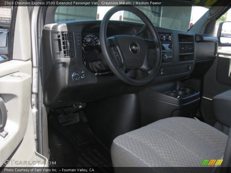 Graystone Metallic / Medium Pewter 2009 Chevrolet Express 3500 Extended Passenger Van