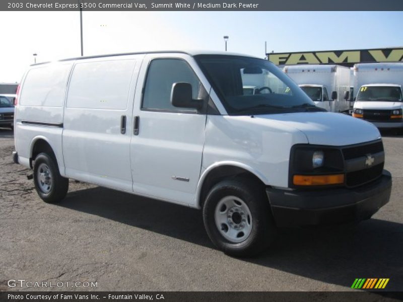 Summit White / Medium Dark Pewter 2003 Chevrolet Express 3500 Commercial Van