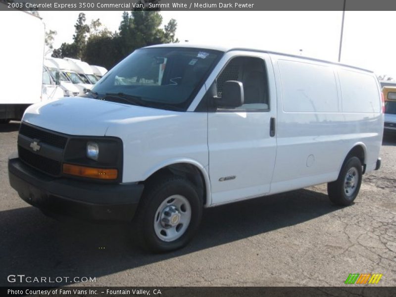 Summit White / Medium Dark Pewter 2003 Chevrolet Express 3500 Commercial Van