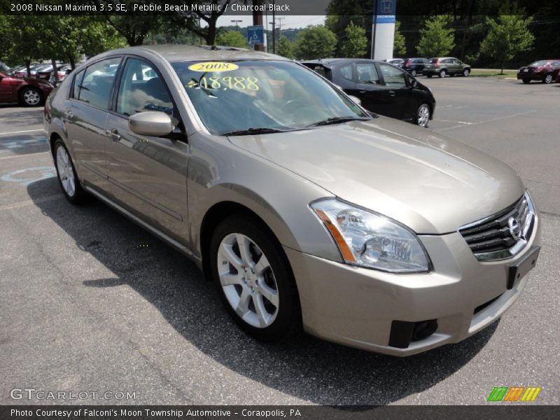 Pebble Beach Metallic / Charcoal Black 2008 Nissan Maxima 3.5 SE