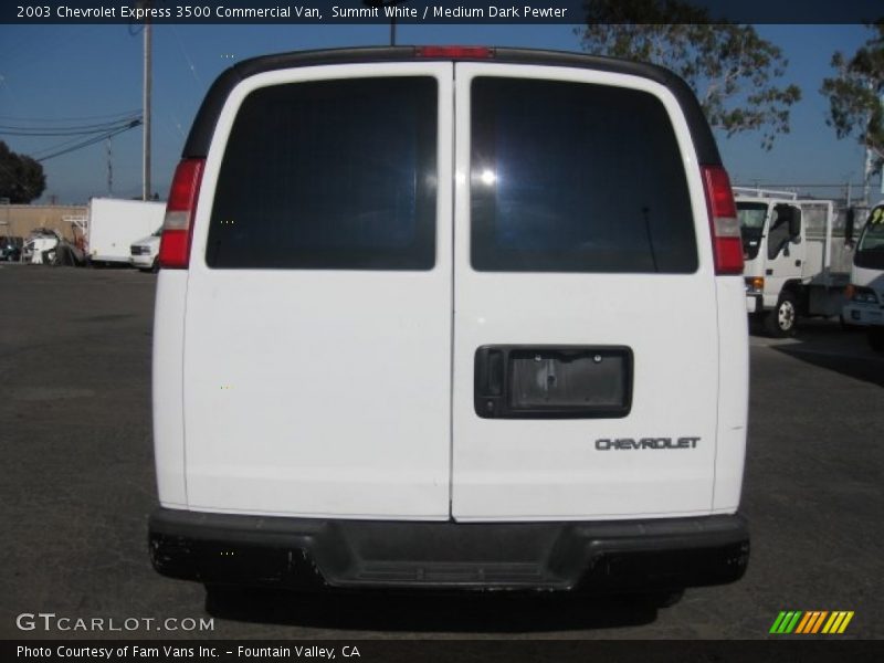 Summit White / Medium Dark Pewter 2003 Chevrolet Express 3500 Commercial Van