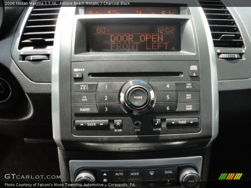 Pebble Beach Metallic / Charcoal Black 2008 Nissan Maxima 3.5 SE