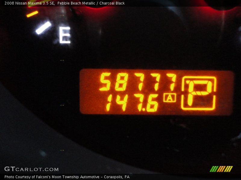 Pebble Beach Metallic / Charcoal Black 2008 Nissan Maxima 3.5 SE