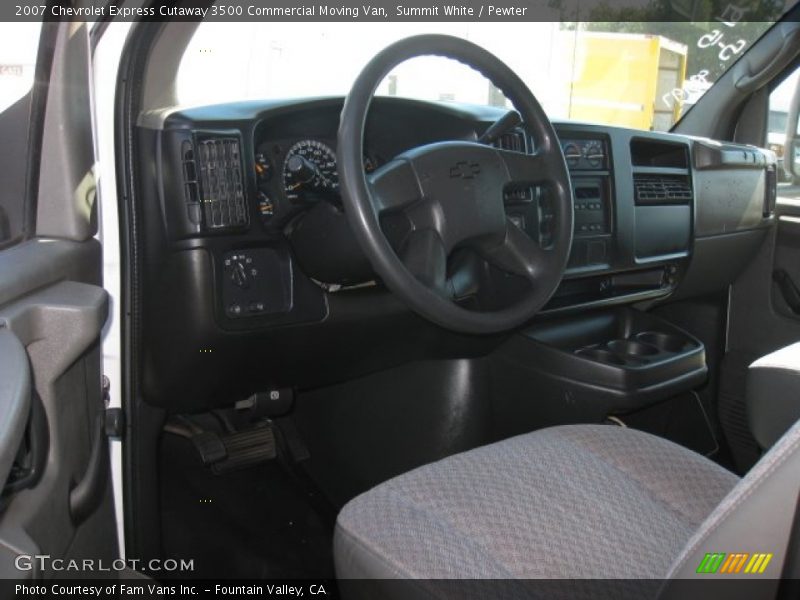 Summit White / Pewter 2007 Chevrolet Express Cutaway 3500 Commercial Moving Van