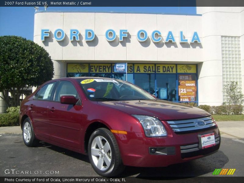Merlot Metallic / Camel 2007 Ford Fusion SE V6