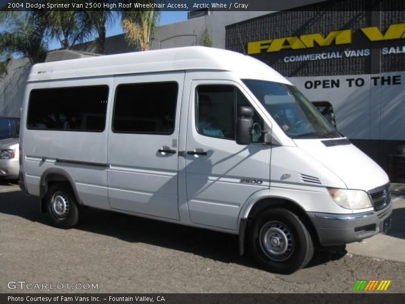 Arctic White / Gray 2004 Dodge Sprinter Van 2500 High Roof Wheelchair Access