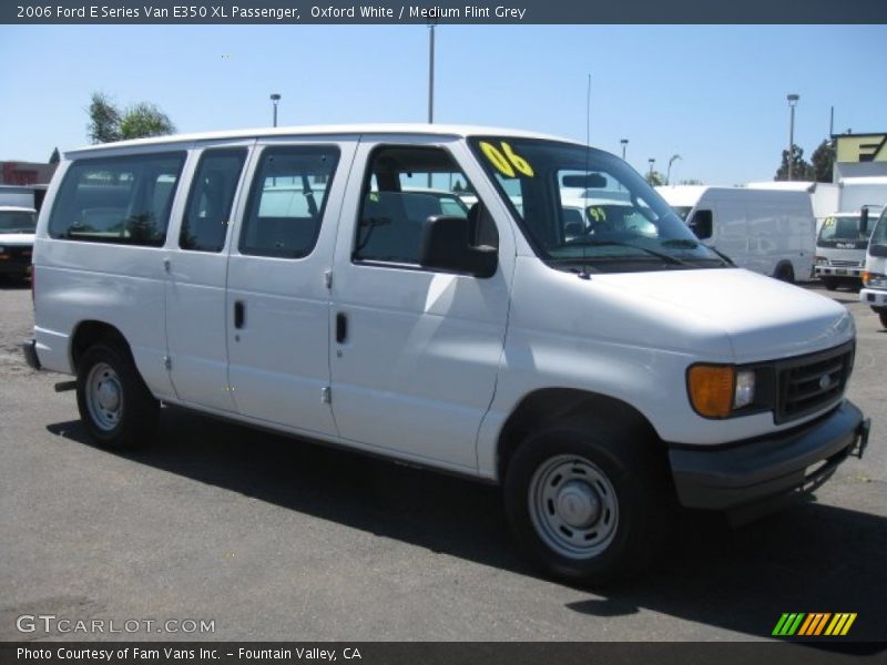 Oxford White / Medium Flint Grey 2006 Ford E Series Van E350 XL Passenger