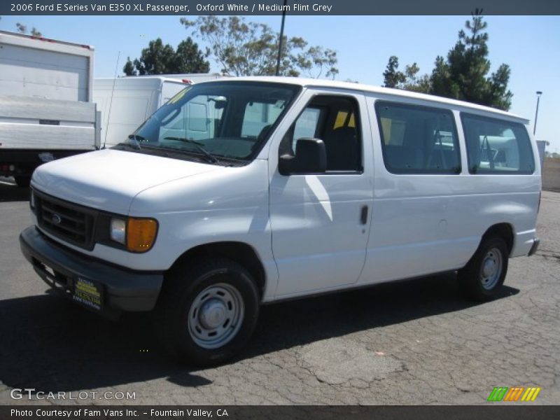 Oxford White / Medium Flint Grey 2006 Ford E Series Van E350 XL Passenger