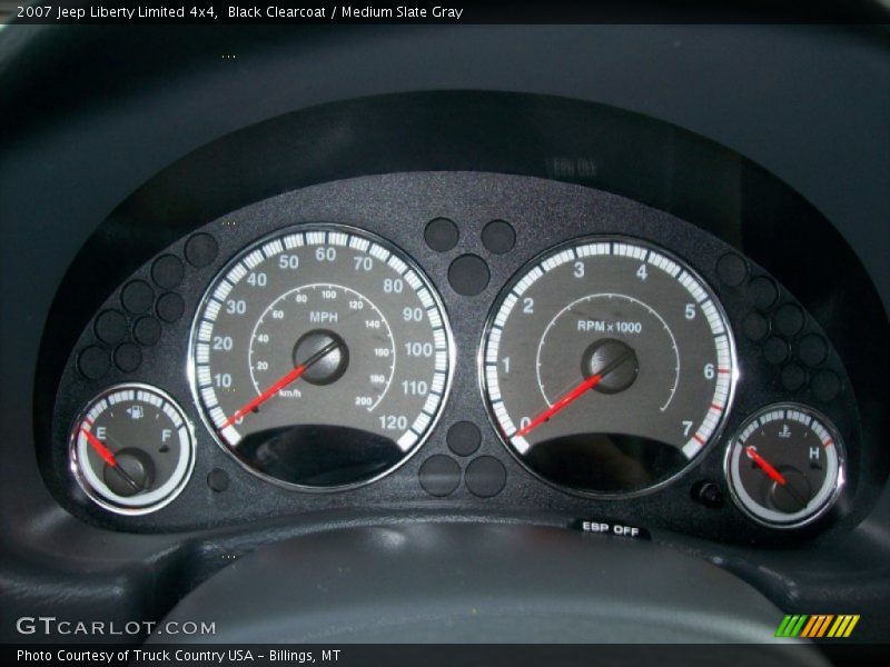 Black Clearcoat / Medium Slate Gray 2007 Jeep Liberty Limited 4x4