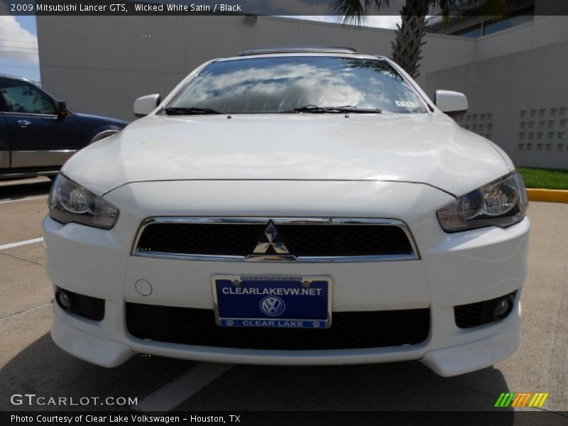 Wicked White Satin / Black 2009 Mitsubishi Lancer GTS
