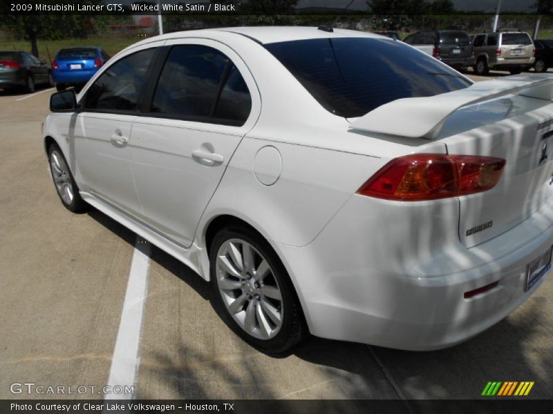 Wicked White Satin / Black 2009 Mitsubishi Lancer GTS