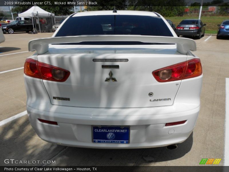 Wicked White Satin / Black 2009 Mitsubishi Lancer GTS