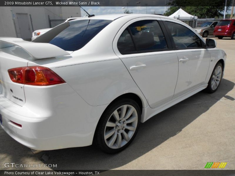 Wicked White Satin / Black 2009 Mitsubishi Lancer GTS