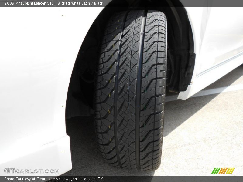 Wicked White Satin / Black 2009 Mitsubishi Lancer GTS
