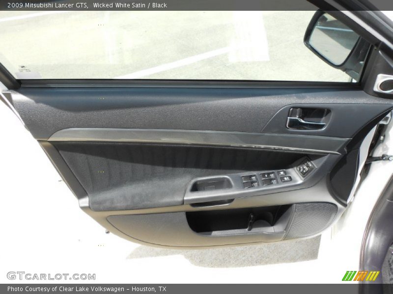 Wicked White Satin / Black 2009 Mitsubishi Lancer GTS