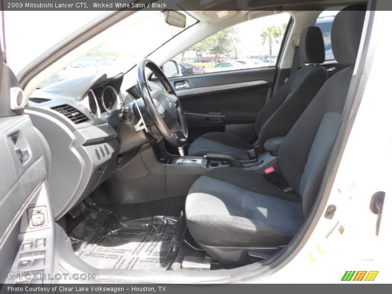 Wicked White Satin / Black 2009 Mitsubishi Lancer GTS